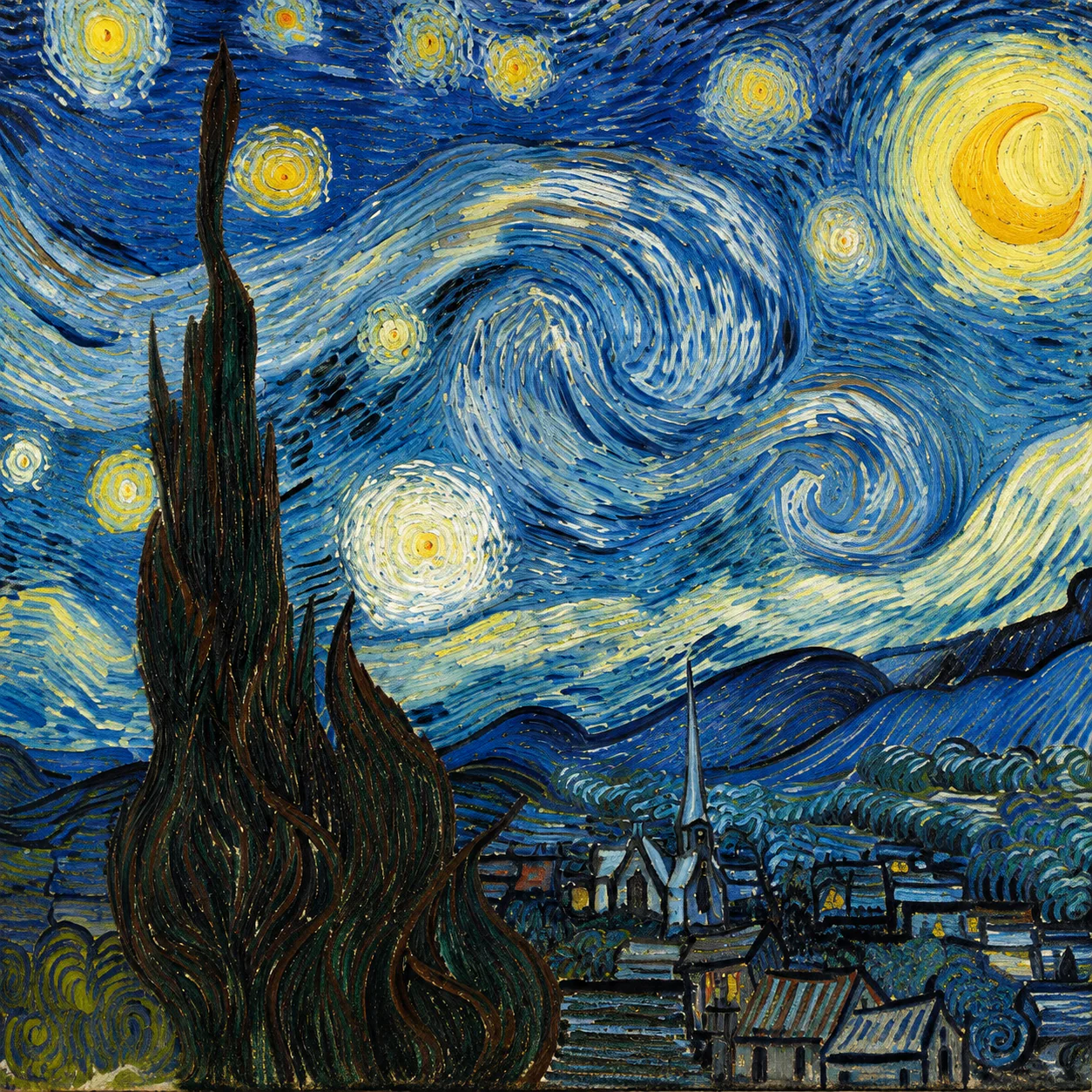 De sterrennacht van Vincent van Gogh